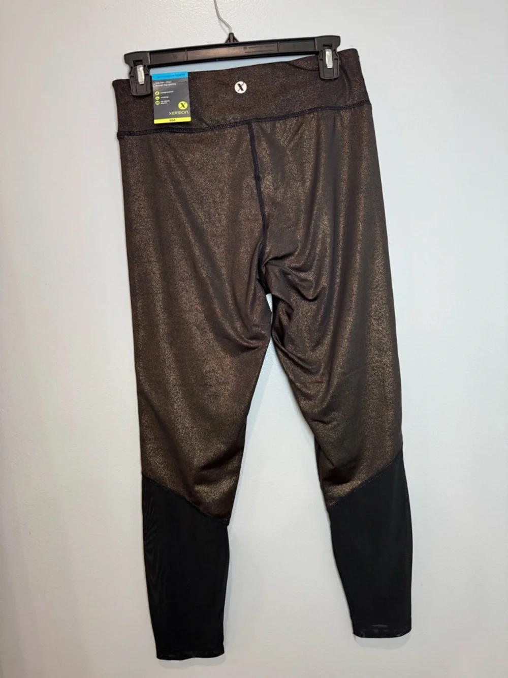 Xersion Performance Legging Mid-rise-fitted Jet Black Glitter Medium-Women's-NWT